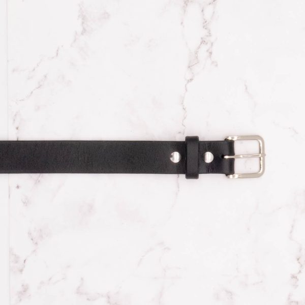 Classic Leather Belt - Black - Image 4