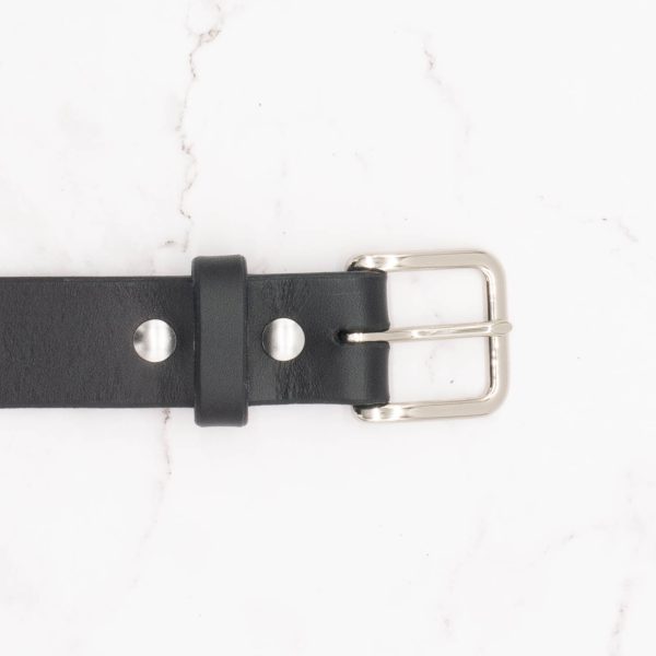 Classic Leather Belt - Black - Image 3