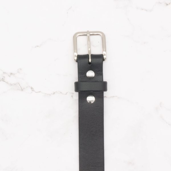 Classic Leather Belt - Black - Image 5