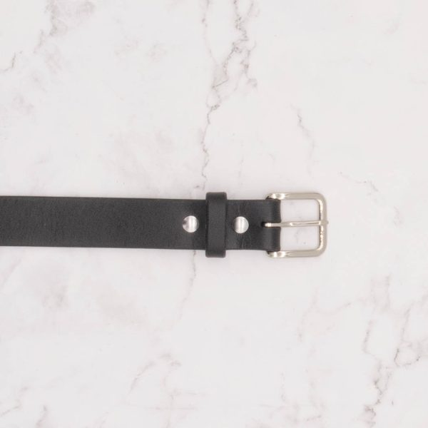 Classic Leather Belt - Black - Image 6