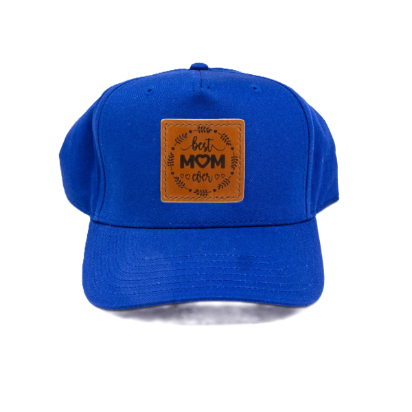 Leather Patch Ball Cap - Best Mom Ever - Image 4