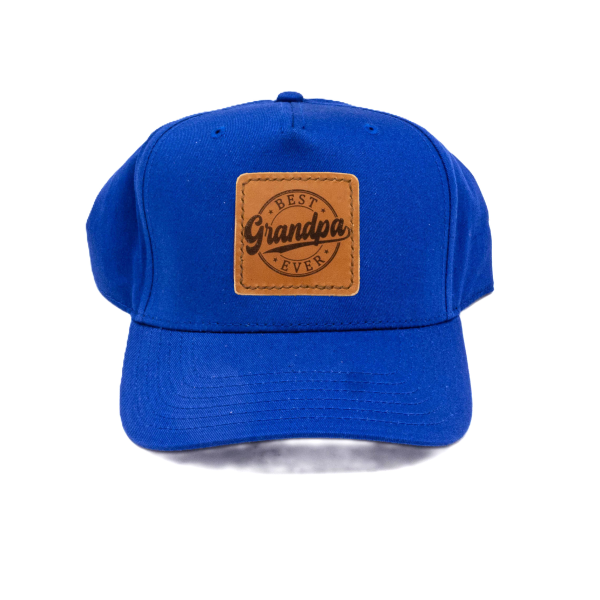 Leather Patch Ball Cap - Best Grandpa Ever - Image 3