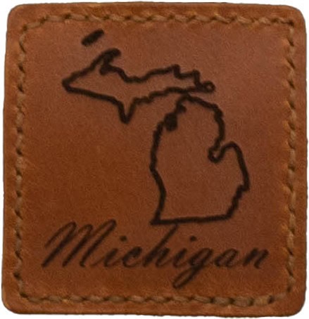 Leather Patch Ball Cap - Michigan 9 Leather Patch Ball Cap - Michigan - Image 9