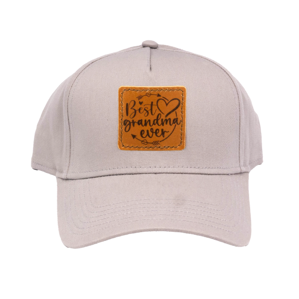 Leather Patch Ball Cap - Best Grandma Ever - Image 5