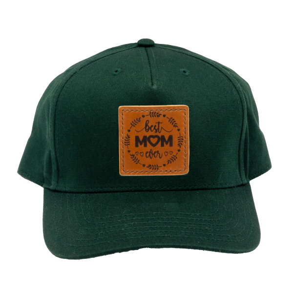 Leather Patch Ball Cap - Best Mom Ever - Image 6