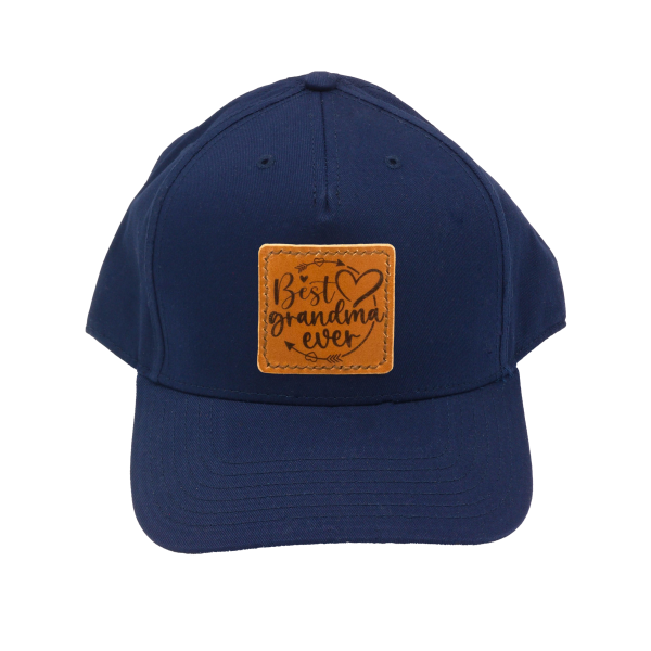 Leather Patch Ball Cap - Best Grandma Ever - Image 6