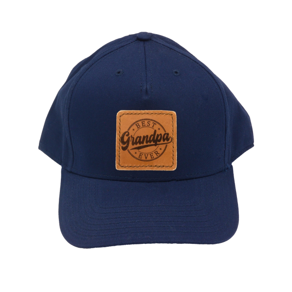 Leather Patch Ball Cap - Best Grandpa Ever - Image 6