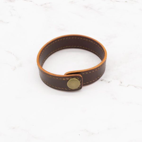 Leather Bracelet with Snap - Image 2