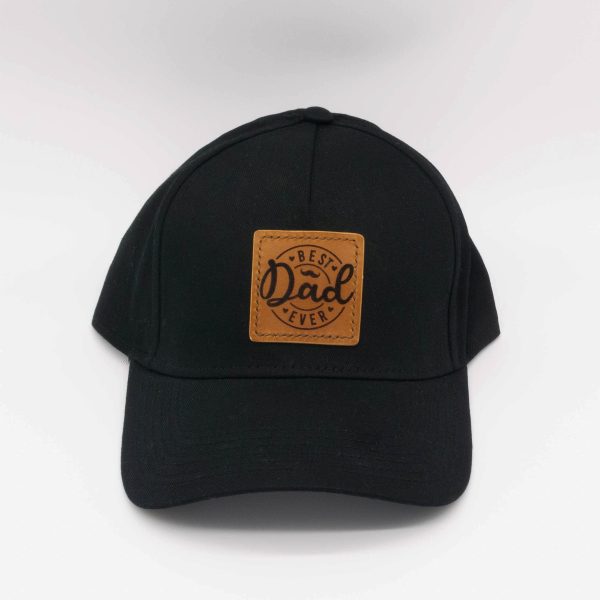 Leather Patch Ball Cap - Best Dad Ever - Image 6
