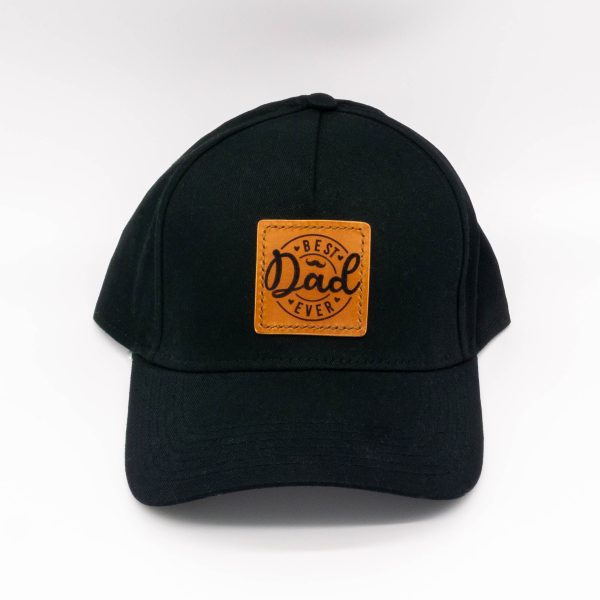 Leather Patch Ball Cap - Best Dad Ever - Image 7