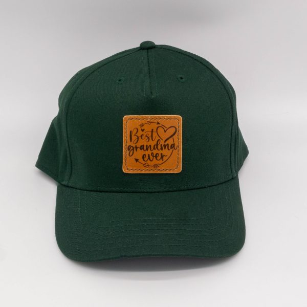 Leather Patch Ball Cap - Best Grandma Ever - Image 7