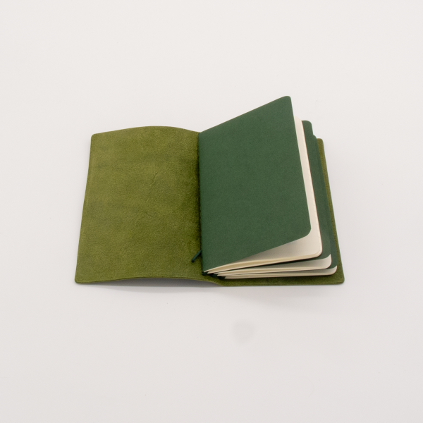 Pocket-Size Leather Traveler Notebook Cover (Include 3 Notebooks) – Fits 3.5" x 5.5" Midori-Style Refills - Image 14