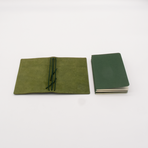 Pocket-Size Leather Traveler Notebook Cover (Include 3 Notebooks) – Fits 3.5" x 5.5" Midori-Style Refills - Image 13