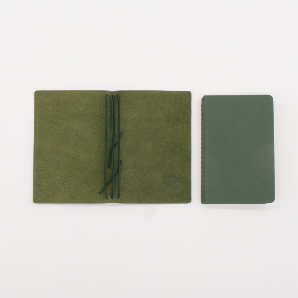 Pocket-Size Leather Traveler Notebook Cover (Include 3 Notebooks) – Fits 3.5" x 5.5" Midori-Style Refills - Image 11