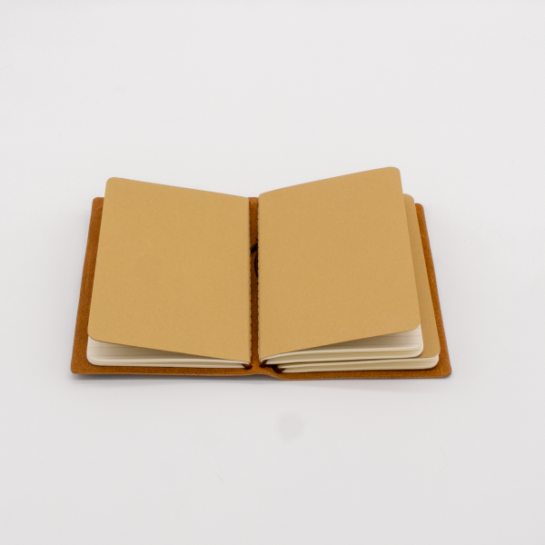 Pocket-Size Leather Traveler Notebook Cover (Include 3 Notebooks) – Fits 3.5" x 5.5" Midori-Style Refills - Image 6