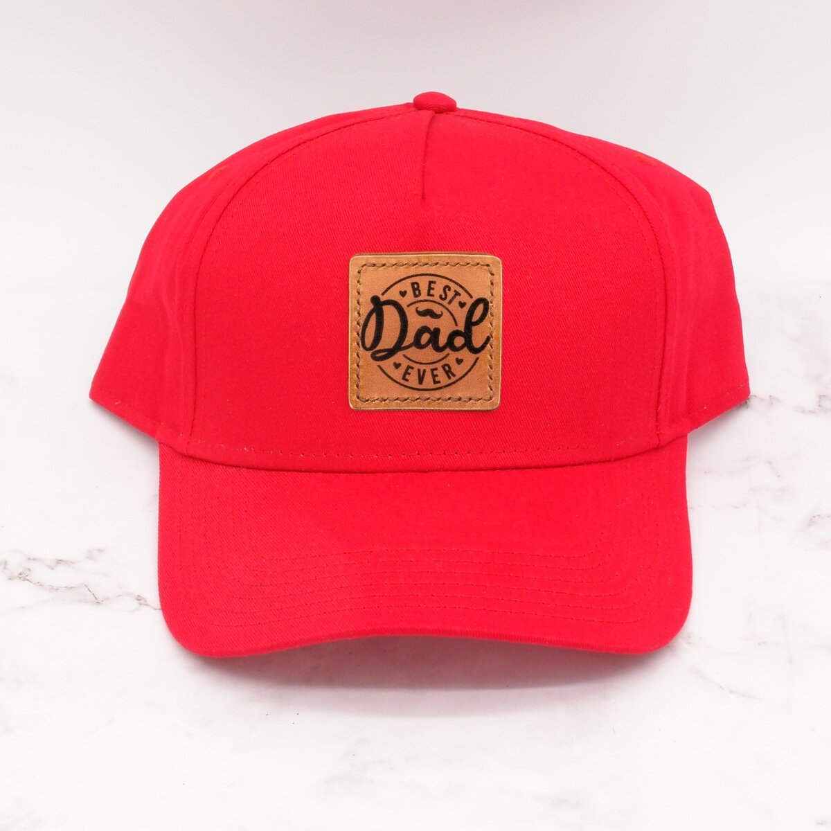 Leather Patch Ball Cap - Best Dad Ever 7 Leather Patch Ball Cap - Best Dad Ever - Image 7