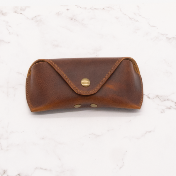 Leather Sunglass Case with Snap Closure - Image 2