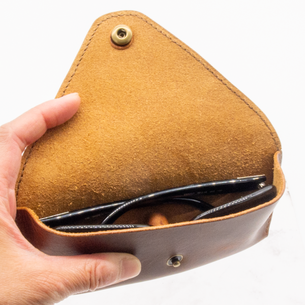 Leather Sunglass Case with Snap Closure - Image 7