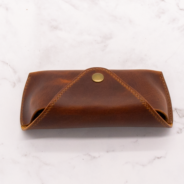 Leather Sunglass Case with Snap Closure - Image 8