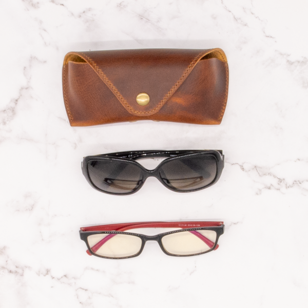 Leather Sunglass Case with Snap Closure - Image 10