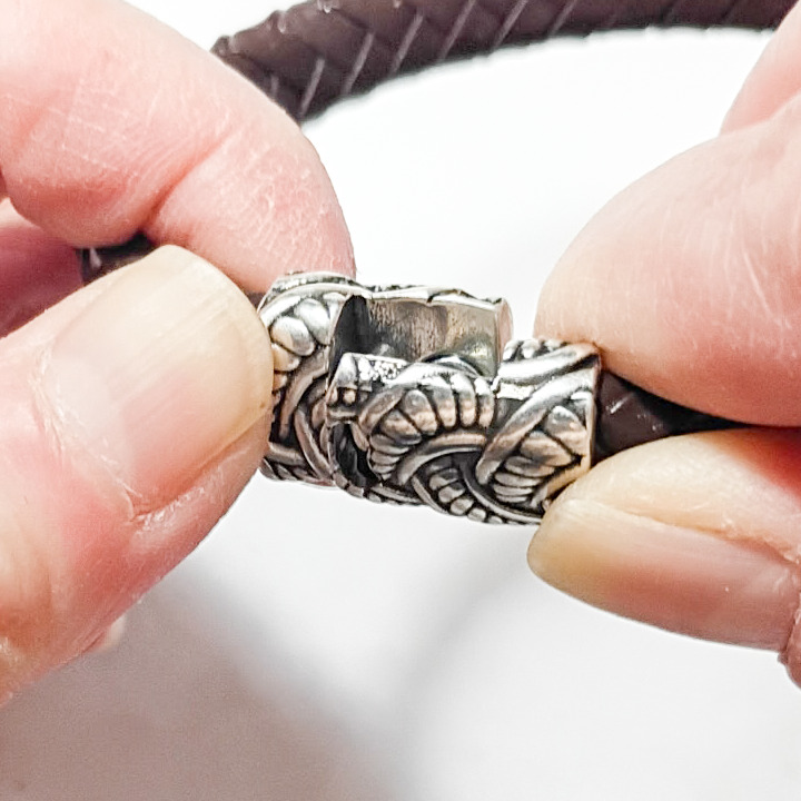 Leather Braided Bracelet with Magnetic Clasp (Choose from 3 Colors) 14 Leather Braided Bracelet with Magnetic Clasp (Choose from 3 Colors) - Image 14