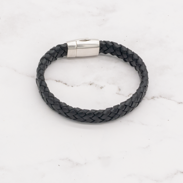 Leather Braided Bracelet with Magnetic Clasp (Choose from 3 Colors) - Image 9