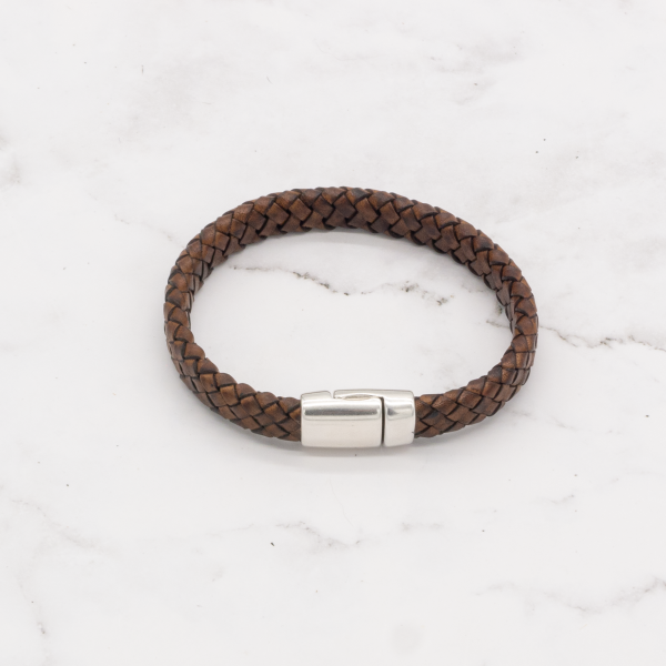 Leather Braided Bracelet with Magnetic Clasp (Choose from 3 Colors) - Image 3