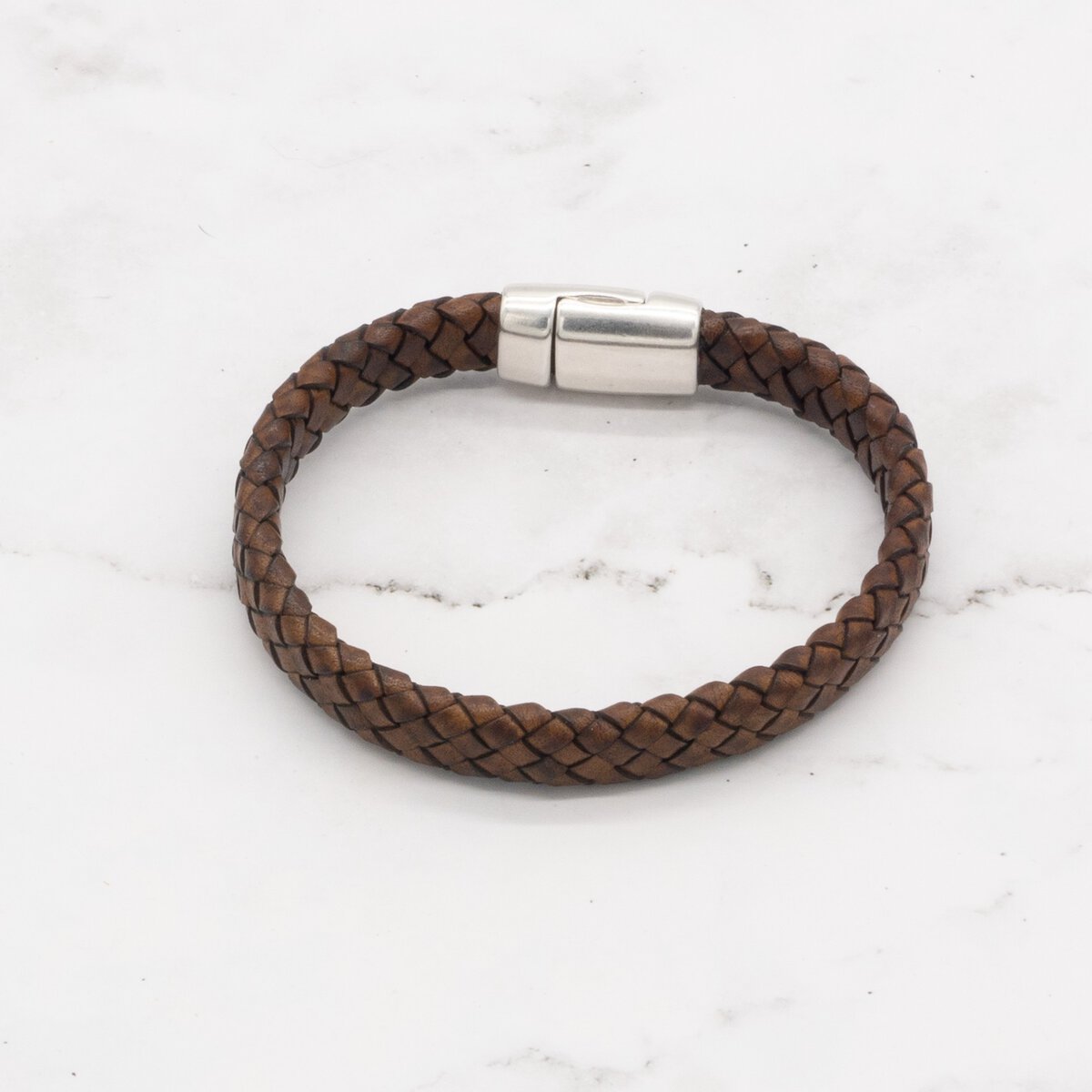 Leather Braided Bracelet with Magnetic Clasp (Choose from 3 Colors) 1 Leather Braided Bracelet with Magnetic Clasp (Choose from 3 Colors)