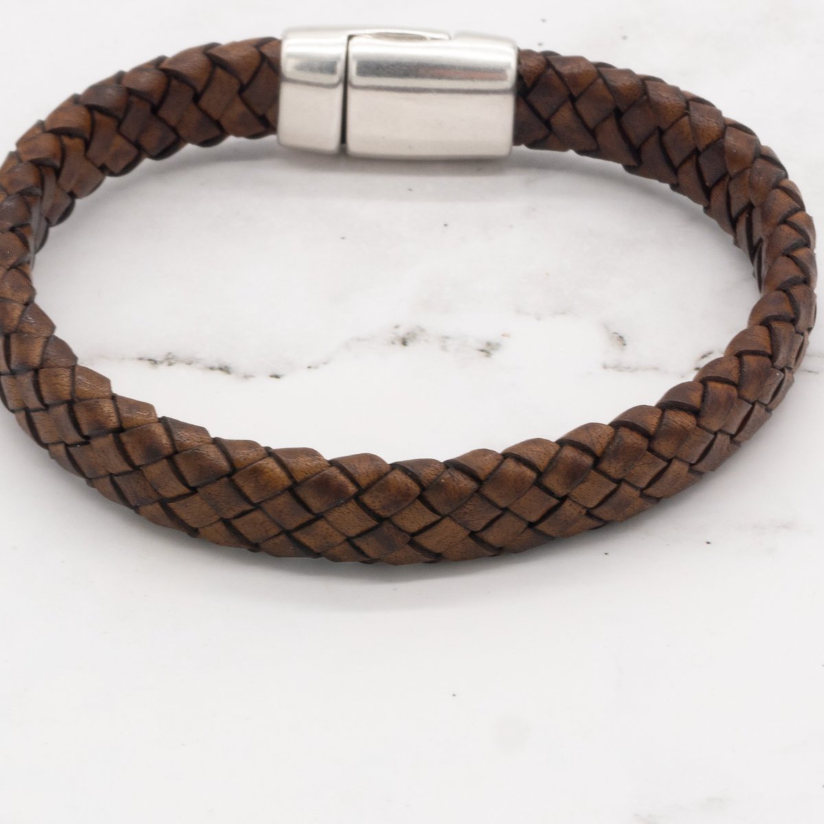 Leather Braided Bracelet with Magnetic Clasp (Choose from 3 Colors) 4 Leather Braided Bracelet with Magnetic Clasp (Choose from 3 Colors) - Image 4