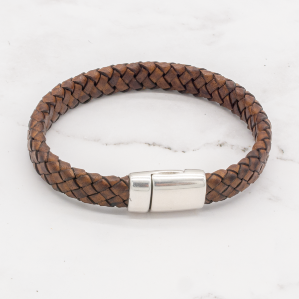 Leather Braided Bracelet with Magnetic Clasp (Choose from 3 Colors) - Image 5