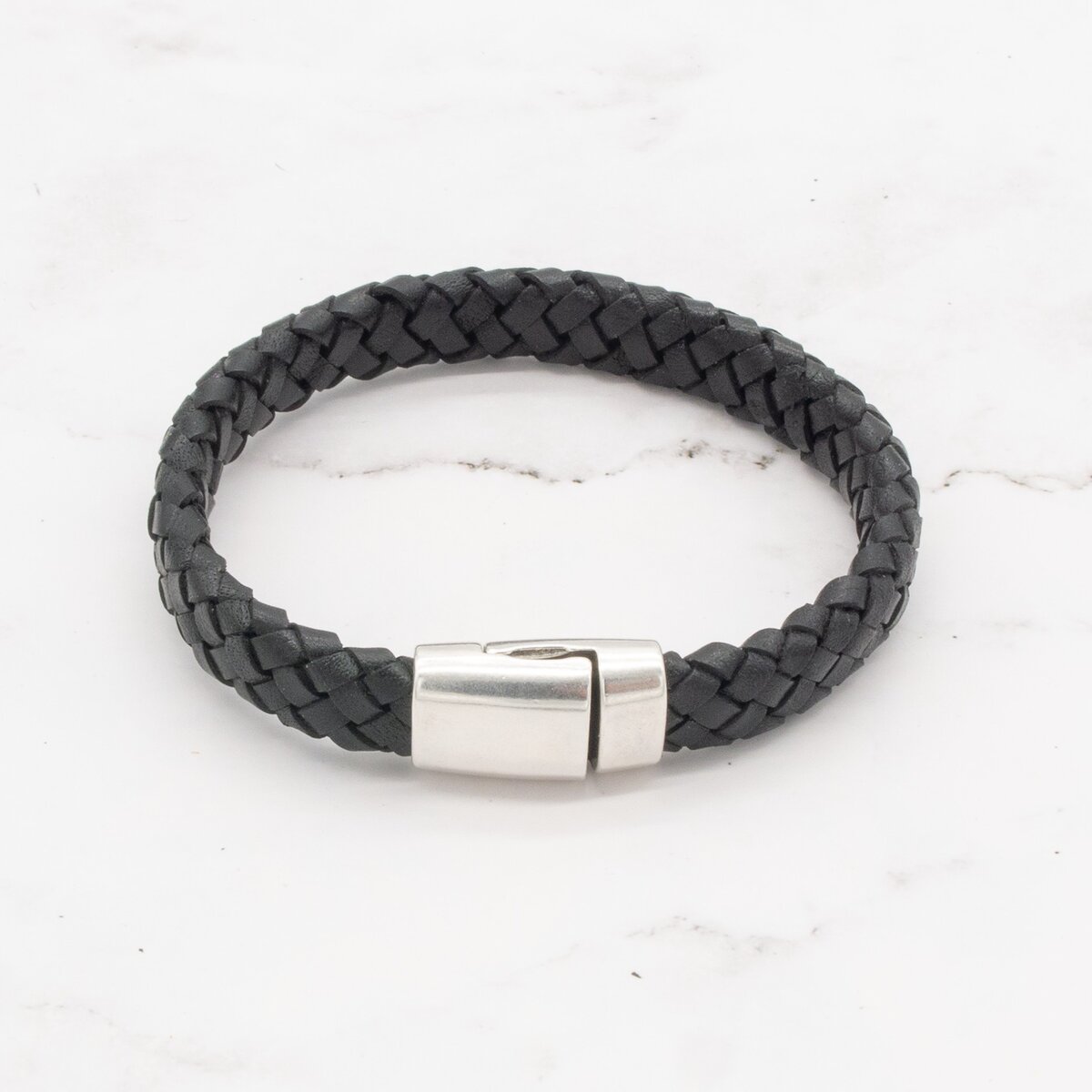 Leather Braided Bracelet with Magnetic Clasp (Choose from 3 Colors) 7 Leather Braided Bracelet with Magnetic Clasp (Choose from 3 Colors) - Image 7