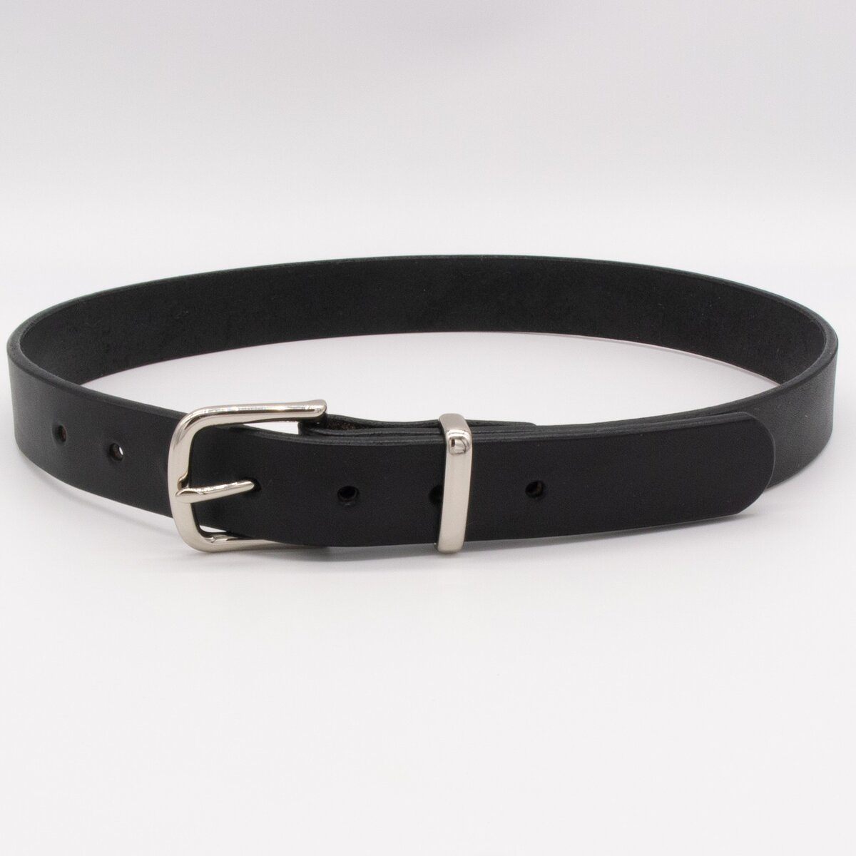 Classic Leather Belt - 1.25" Wide, Black Leather with Silver Tone Buckle and Keeper 1 Classic Leather Belt - 1.25" Wide, Black Leather with Silver Tone Buckle and Keeper