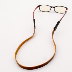 Leather Eyeglass Sunglass Retainer Strap with Flexible Silicone Sleeve