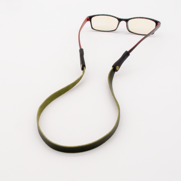 Leather Eyeglass Sunglass Retainer Strap with Flexible Silicone Sleeve - Image 6