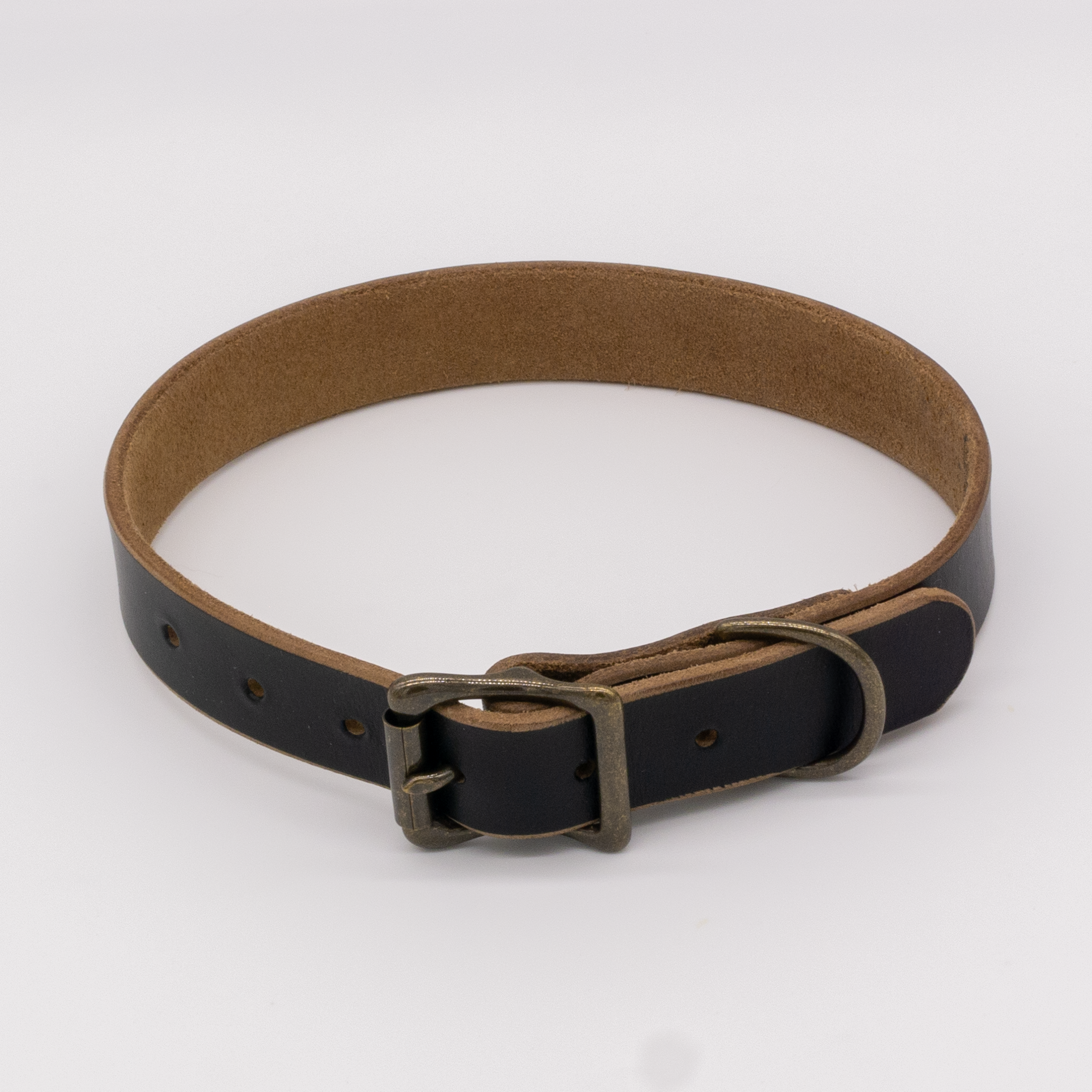 The Compass Leather Dog Collar - Black 4 The Compass Leather Dog Collar - Black - Image 4