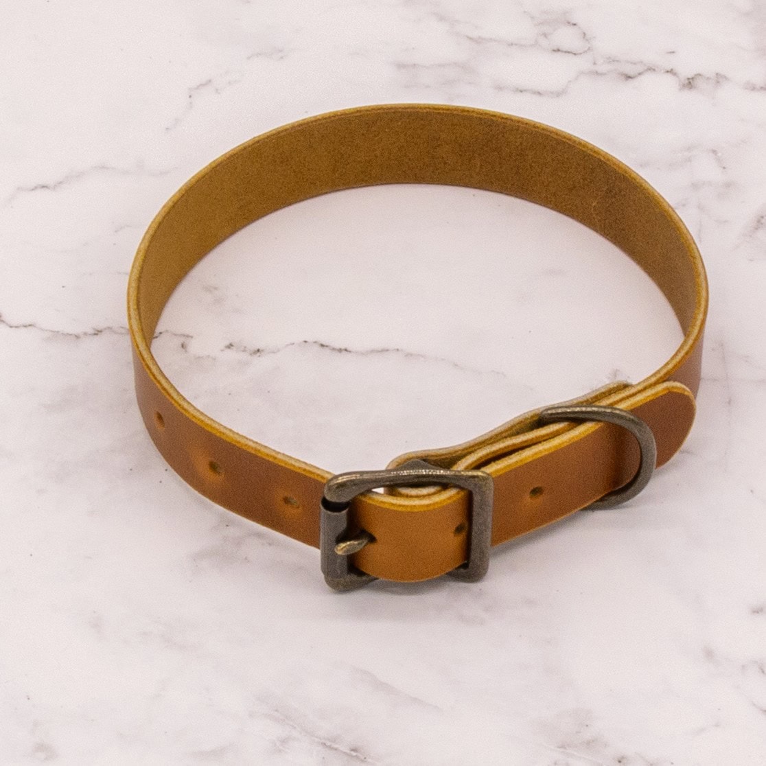 The Compass Leather Dog Collar with Solid Brass Buckle 10 The Compass Leather Dog Collar with Solid Brass Buckle - Image 10