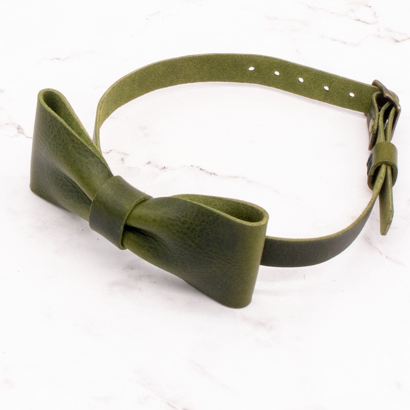 Leather Bowtie with Adjustable Neck Band - Choose from 3 Colors 6 Leather Bowtie with Adjustable Neck Band - Choose from 3 Colors - Image 6