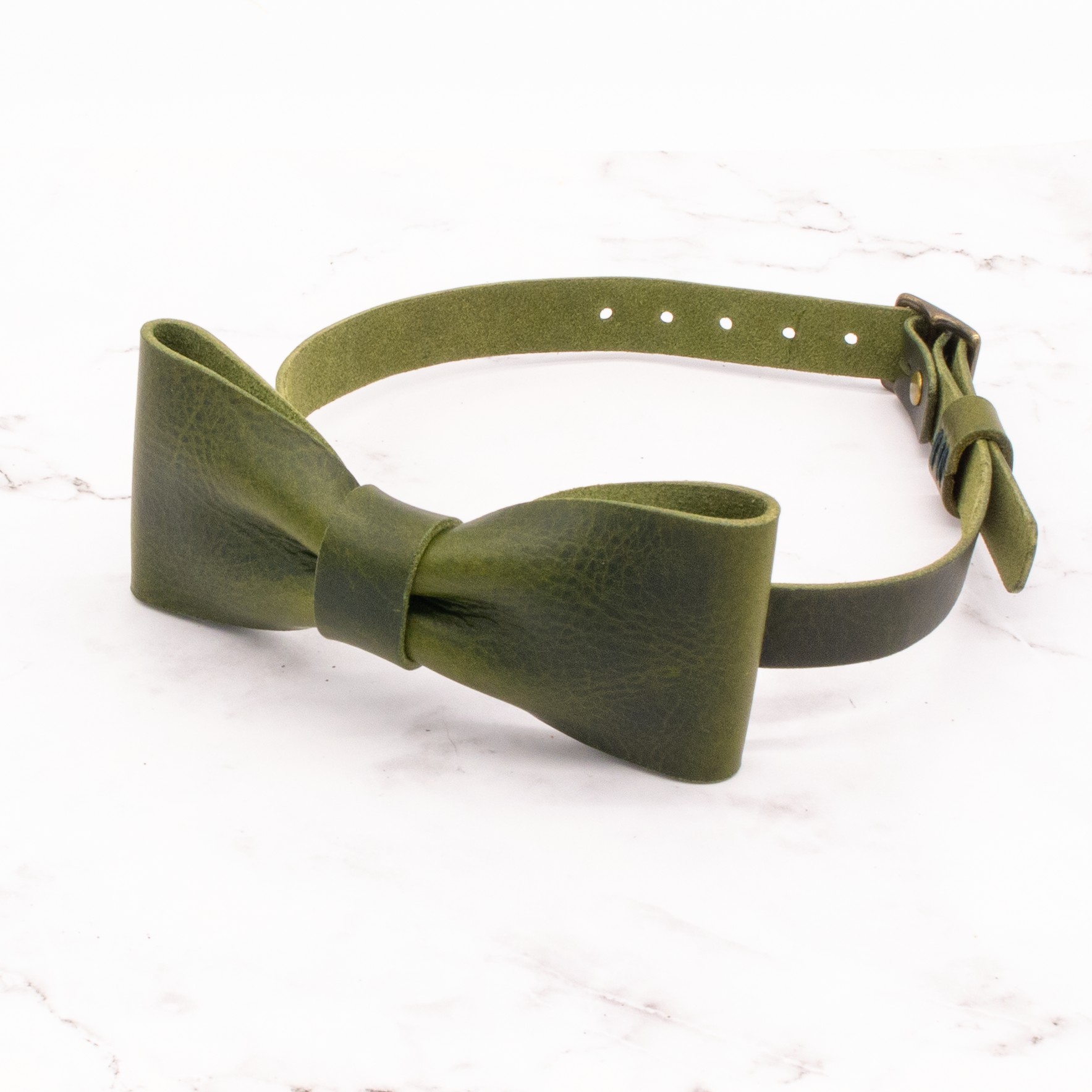 Leather Bowtie with Adjustable Neck Band - Choose from 3 Colors 7 Leather Bowtie with Adjustable Neck Band - Choose from 3 Colors - Image 7