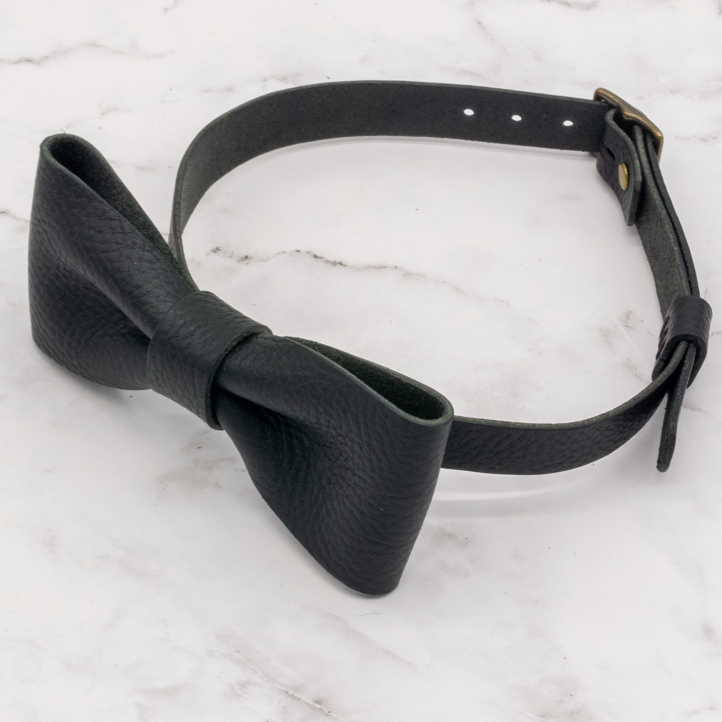 Leather Bowtie with Adjustable Neck Band - Choose from 3 Colors 11 Leather Bowtie with Adjustable Neck Band - Choose from 3 Colors - Image 11