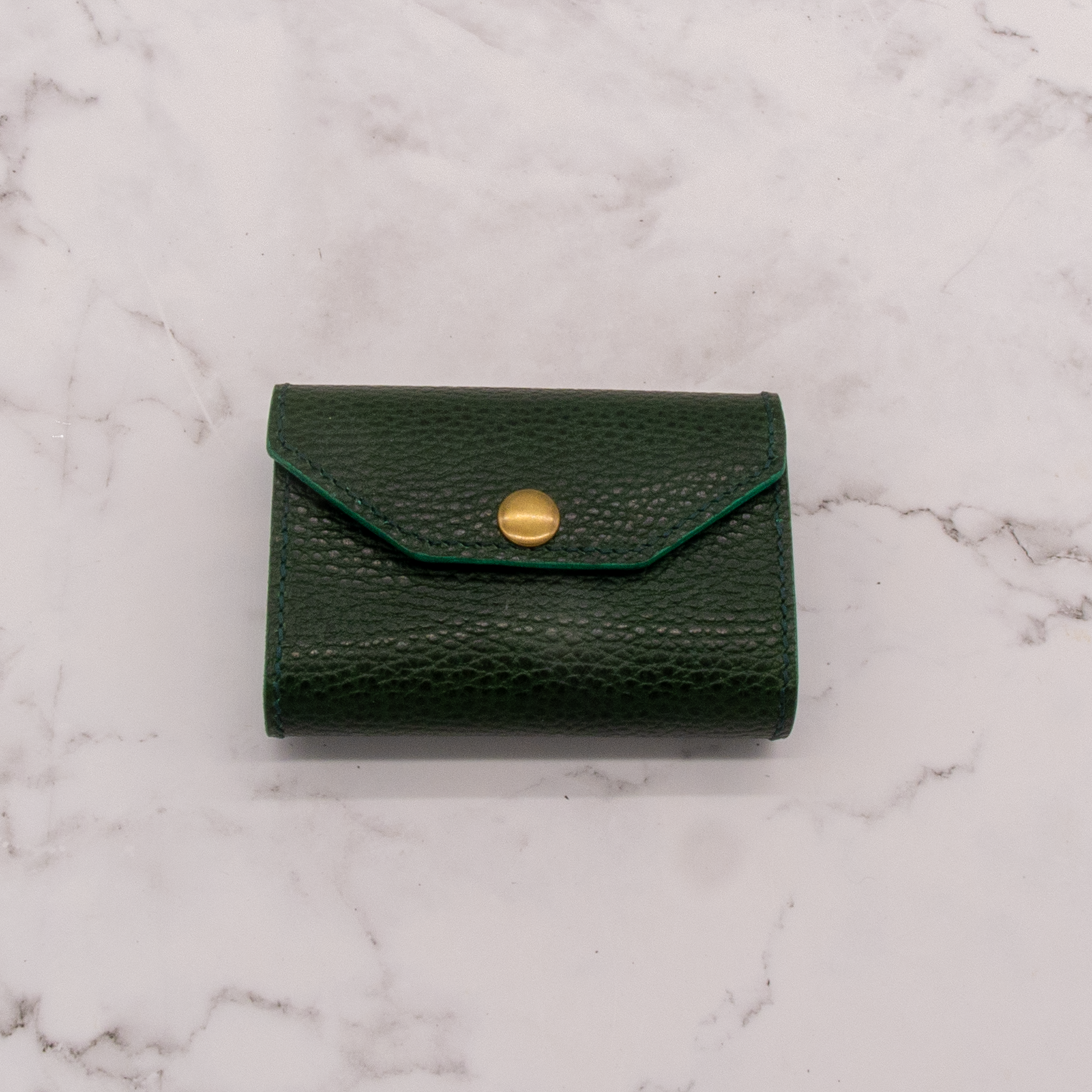 Limited Edition Handmade Leather Accordion Wallet (Two-Tone Green) 2 Limited Edition Handmade Leather Accordion Wallet (Two-Tone Green) - Image 2