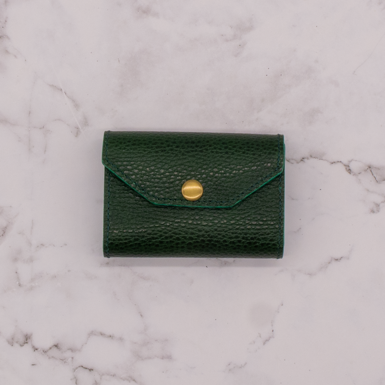 Limited Edition Handmade Leather Accordion Wallet (Two-Tone Green) 5 Limited Edition Handmade Leather Accordion Wallet (Two-Tone Green) - Image 5