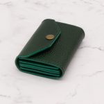 Limited Edition Handmade Leather Accordion Wallet (Two-Tone Green)
