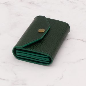 Home 7 Limited Edition Handmade Leather Accordion Wallet (Two-Tone Green)