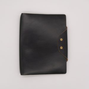 Large Leather Traveler's Notebook Cover in Black, Fits 8.5" x 11" Notebooks (Limited Edition)