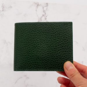 Classic Bifold Wallet in Green Pebbled and Smooth Leather - Limited Edition